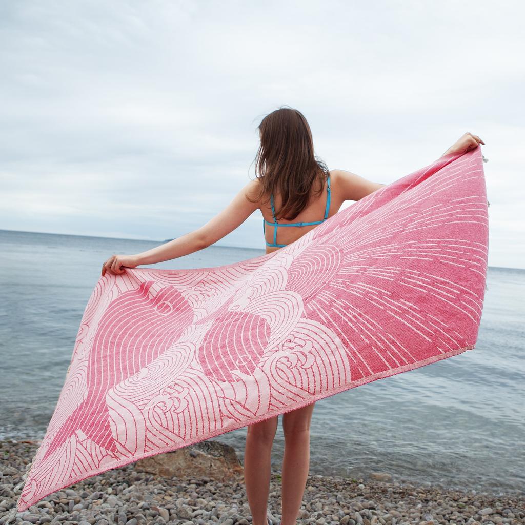 Anemoss Турецкое пляжное полотенце 39 x 70 100% хлопок Extra Large Turkish Peshtemal