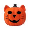Halloween Pumpkin Lantern Light Up Pumpkin Ornament with Spooky Curved Face for Halloween Party Indoor Outdoor Decor