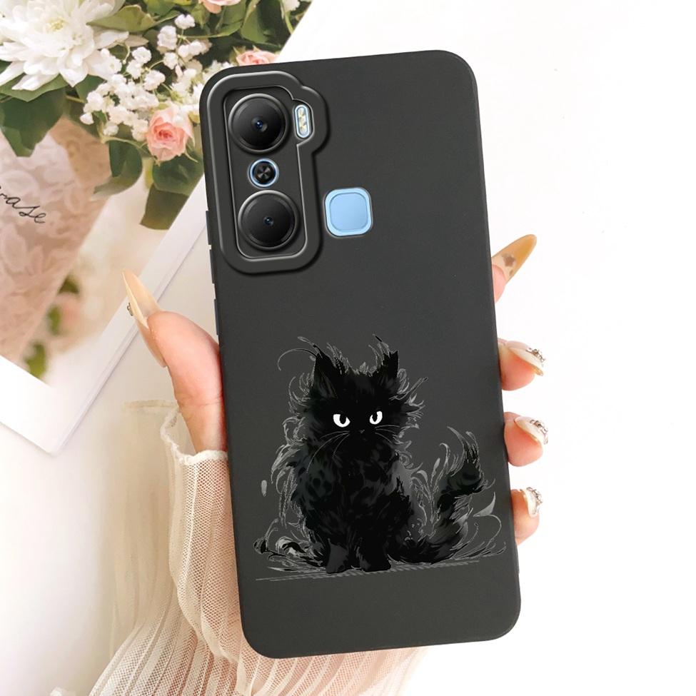 Чехол для телефона Infinix X668C Чехол для Infinix Hot 12 Pro Силиконовый Милый Кот Модный Забавный Расписной Корпус Для Inifnix Hot 12 Pro
