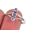 Натуральный танзанит драгоценный камень 925 пробы серебро ювелирное кольцо размер 9 n8g70