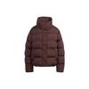 Originals Short Vegan Puffer Jacket With Solid Color Logo And Stand-Up Collar Women Outerwear Shadow-Brown IJ8235
