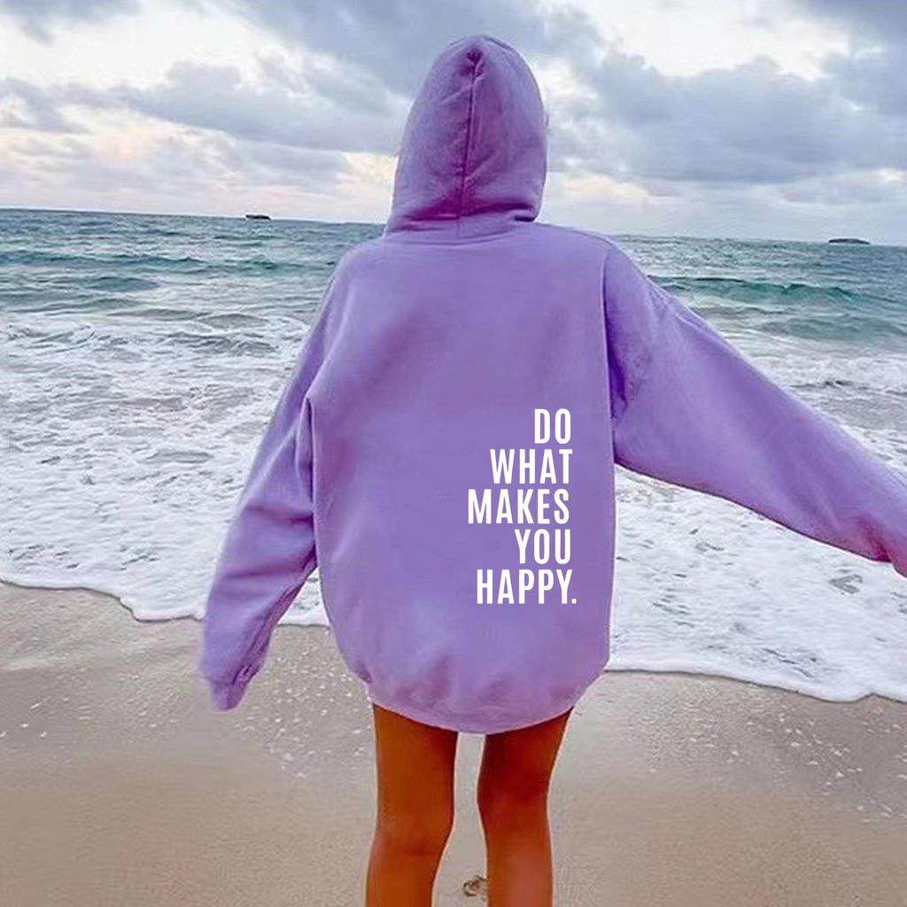 2025 Women's Sweater Sweatshirt Hoodie DoWhatMakesYouHappy Women's Sportswear Top