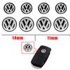 Для 14 мм 11 мм Для VW GTI Golf 5 7 Mk6 Passat B5 B6 Polo Scirocco Jetta Автомобильный Пульт Дистанционного Управления Ключ Наклейка Значок Эмблема Декаль Аксессуары