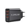 Дорожное зарядное устройство с вилками US, EU, UK, 3 порта USB + адаптер Type-C PD