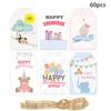 Birthday Party Decorations With Paper Hang Tags And 60pcs For Venue Setup