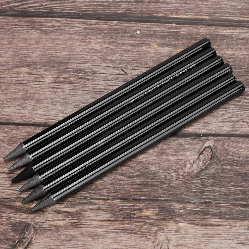 6 шт. Угольный карандаш для эскизов Профессиональный деревянный карандаш для рисования Канцелярские товары Художественные принадлежности 2B 4B 6B 8B EE HB