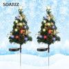 2PCS Solar Christmas Tree Lights Outdoor Waterproof LED Garden Garden Lawn Landscape Festive Decorative Floor Lights