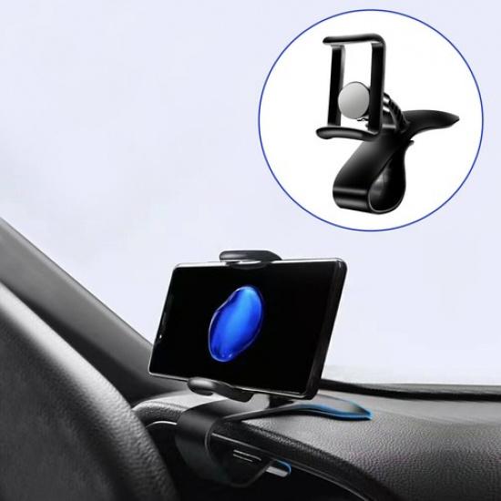 Black Car Dashboard Phone Holder HUD Mount Clip Accessory For Mobile Phone GPS