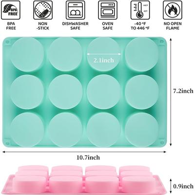 Круглые шоколадные формы для печенья Oreo Chocolate Silicone Form 12-гнездные цилиндрические силиконовые формы для желейных мини-пирожных, выпечки кексов