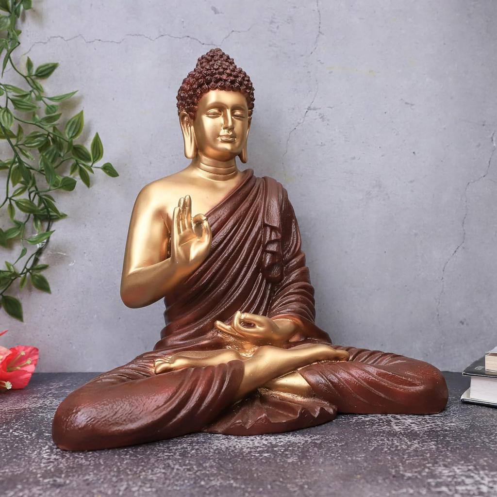 Последняя статуэтка медитирующего Будды/Будды/Гаутамы Будды из полимрамора, статуэтка лорда/идола/мурти, подарочные товары, экспонат для домашнего декора