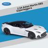 Масштаб 1/24 WELLY Aston Martin DBS Superleggera, модель автомобиля из сплава, литье под давлением, металлические игрушечные транспортные средства, модель автомобиля, коллекция высокой имитации, детские подарки