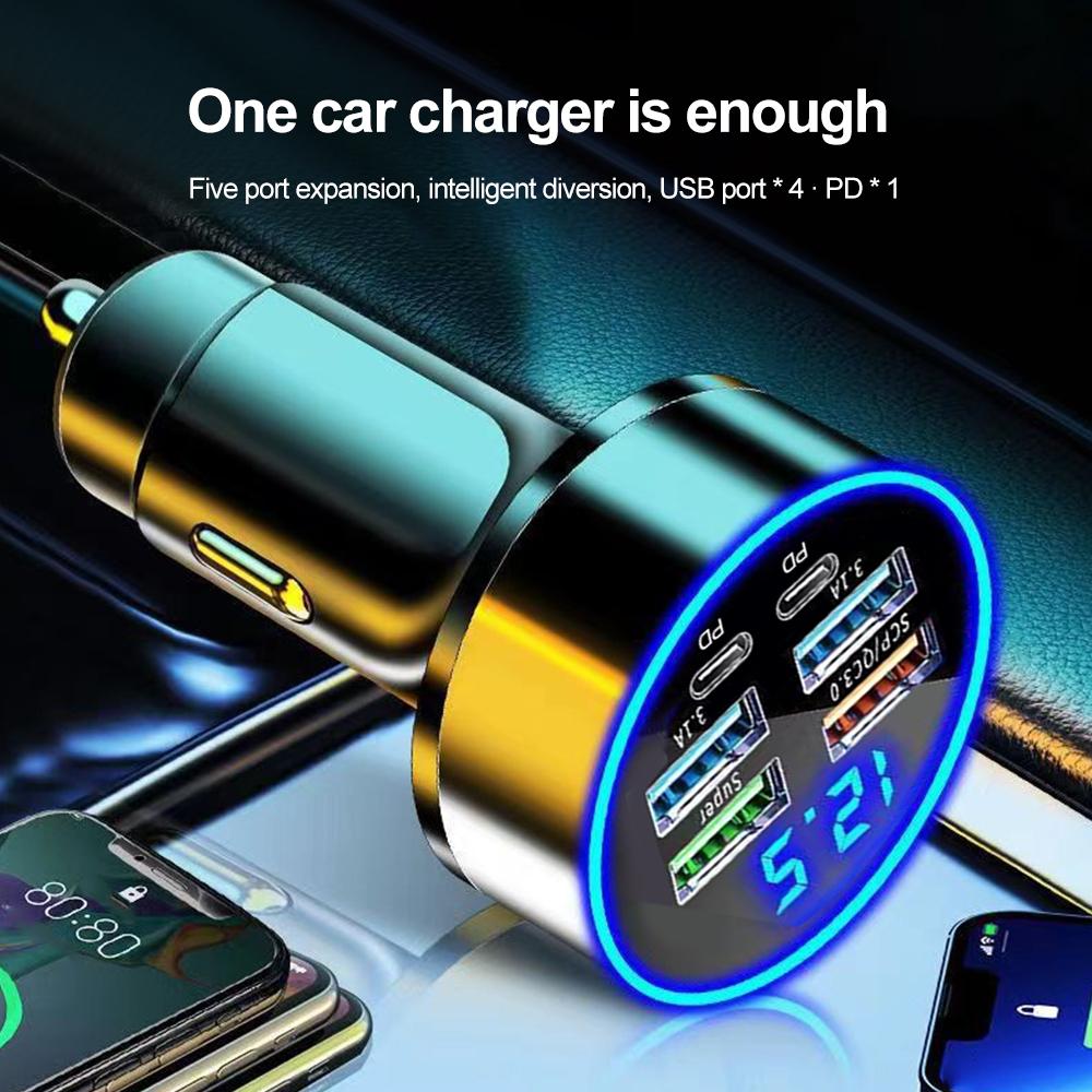 PD USB Type C USB телефон адаптер автомобильное зарядное устройство быстрая зарядка 66 Вт в машине для iPhone 13 Pro Xiaomi Huawei Samsung автомобильное быстрое зарядное устройство