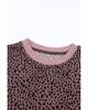 Azura Exchange Spotted Print Round Neck Long Sleeve Top