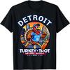 Детройт Мичиган Команда Turkey Trot Футболка на День Благодарения 2024