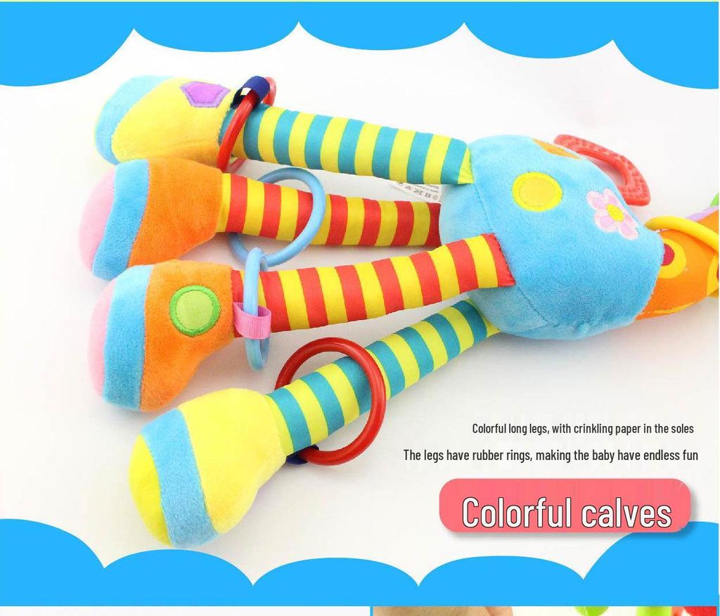 Счастливая обезьянка жираф подвесная успокаивающая игрушка для коляски для новорожденных