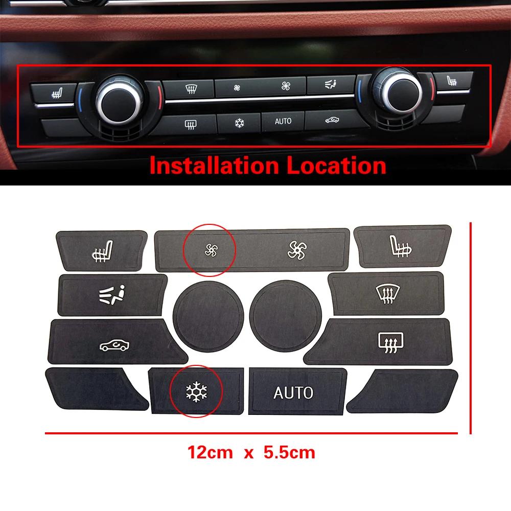 Для BMW 5 5GT 6 7 серии X5 X6 F01 F02 F06 F07 F10 F11 F12 F13 F15 F16 F18 автомобильный кондиционер, кнопка переключения переменного тока, ремонт, наклейка, наклейка
