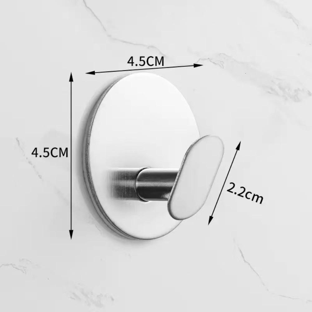 3pcs Stainless Steel Adhesive Hooks Rust Proof Bathroom Clothes Hooks Durable Wall Hooks Kitchen