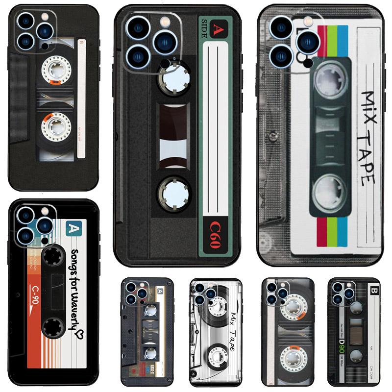 Cassette Mix Tape Phone Case For iPhone 17 Pro Max 16 15 13 12 11 14 Pro Max Plus 13 12 Mini 16e 17 Air Cover