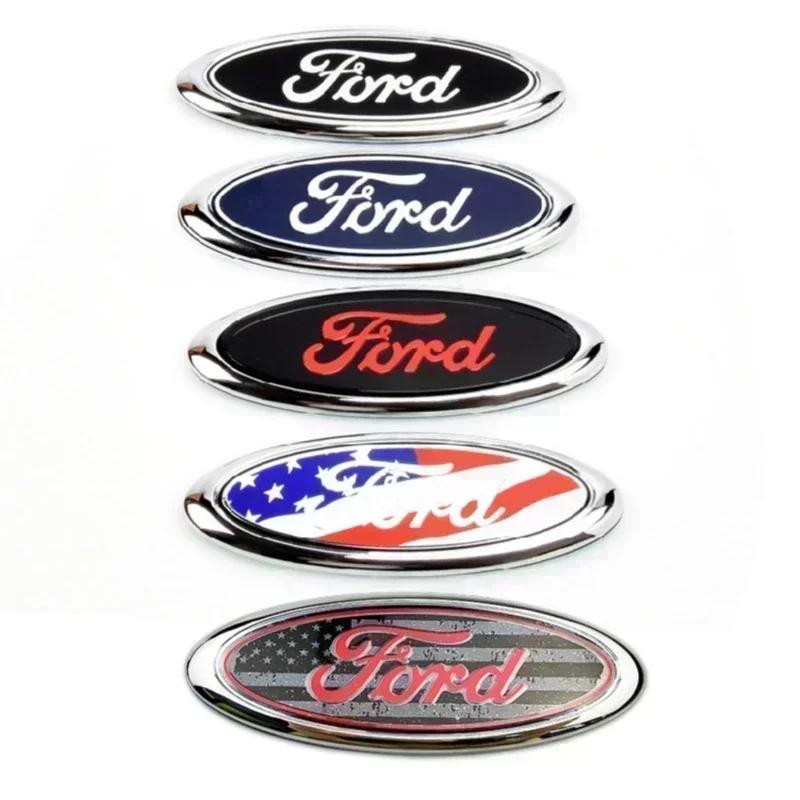 New 2026 Car Sticker 2025 Hot 17.5x7.5CM Car Logo Front Hood Trunk Badge Sticker for Ford Fiesta Focus Fusion Edge Ecosport Tran