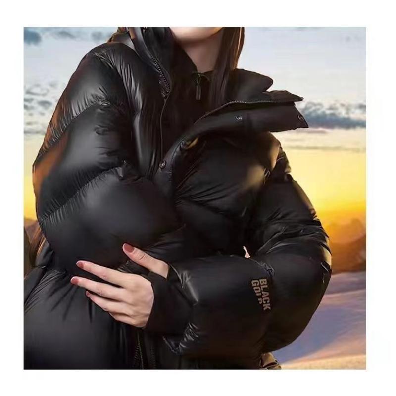 Осенние и зимние черные золотые пуховики для мужчин и женщин, модные свободные утолщенные куртки и куртки