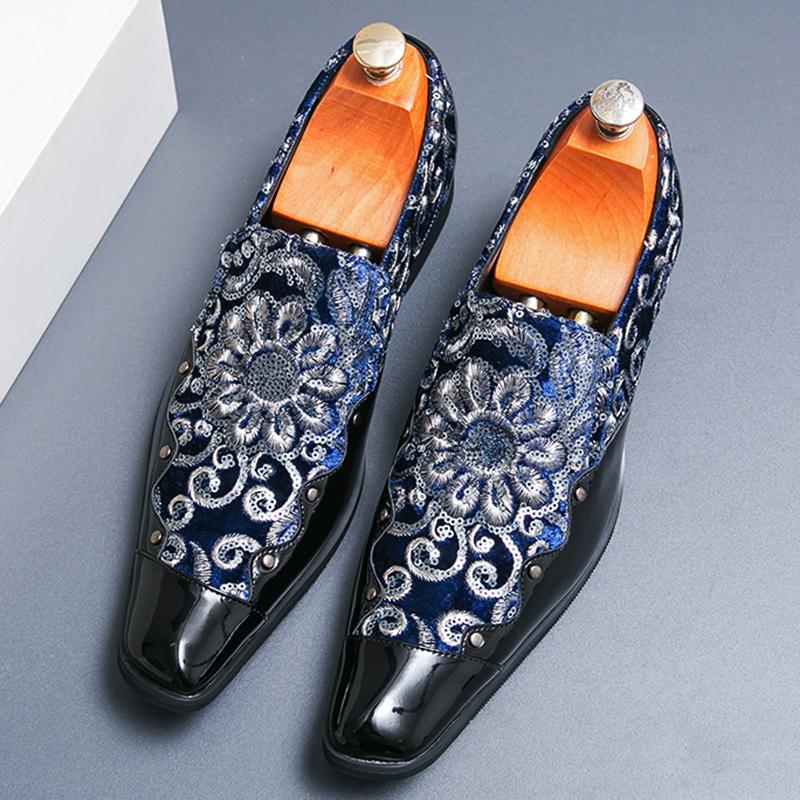 Новые мужские лоферы с острым носком, с заклепками, пайетками, смешанные, мужские туфли для платья, повседневные мокасины, обувь для вечеринок, вождения, балетки, обувь Zapatos Hombre
