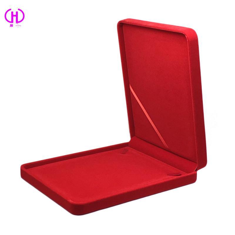 Подарочная коробка для ожерелья из фланели в европейском стиле для длинных ювелирных изделий из жемчуга