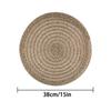 New Woven Dining Placemats Round Washable Insulation Mat Boho Style Heat-resistant Table Mat For Coffee Kitchen Dining Room
