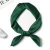 Simple Solid Color Scarf Female Imitation Silk Small Square Scarf 70Cm Basic Style With Shirt Professional Scarf Tied Hair