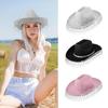 Bachelorette Party Cowboy Hat Nightclub Glittering Hat Western Wide Brim Hat