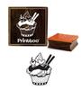 Printtoo Ice-Cream Cup Design Wooden Rubber Stamp Square Crafting Scrap-Booking-2 X 2