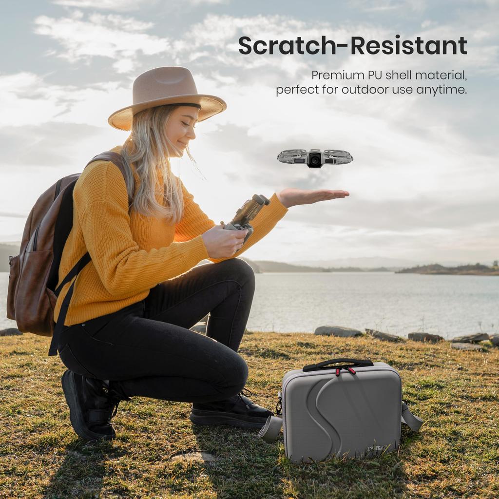 Кейс STARTRC DJI Neo 2, Сумка для переноски аксессуаров к пульту RC-N3, Ударопрочный, Водонепроницаемый и Портативный дорожный кейс