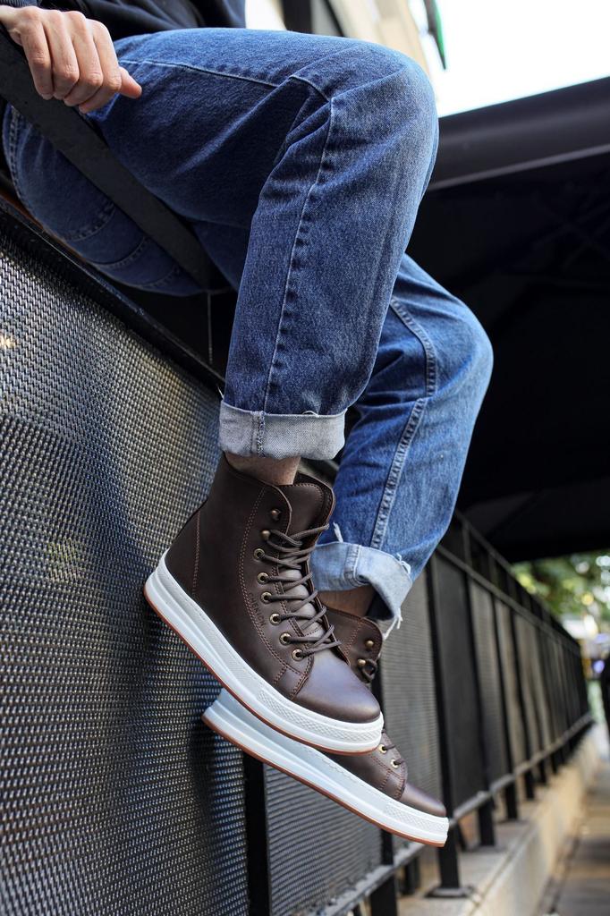 Men's Fashion Booties Bootie Boots Brown Shoes