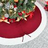 Knitted Christmas Tree Skirt Faux Wool Tree Ornament Xmas Tree Base Cover  Christmas Party