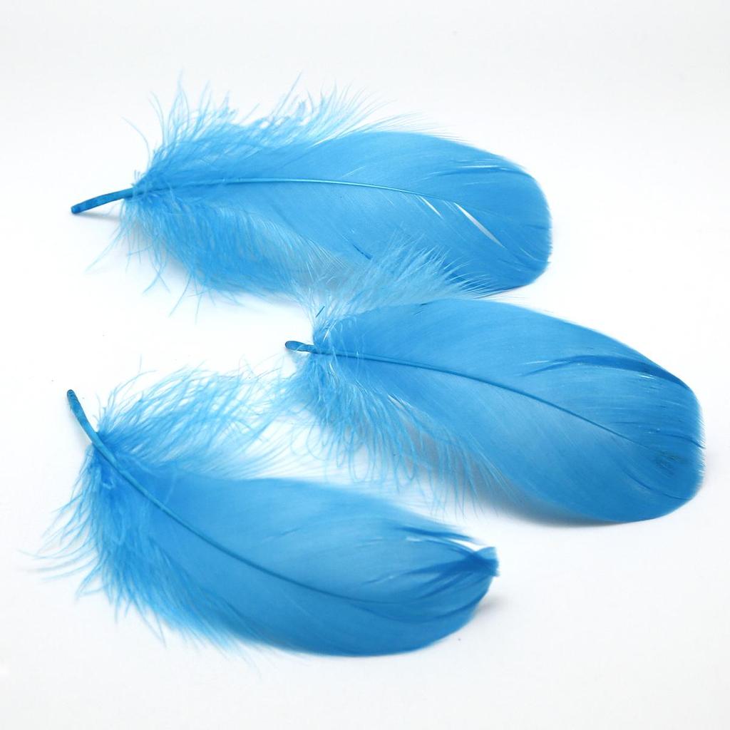 50 шт./лот, натуральные перья 8-13 см, маленькие плавающие гусиные перья, разноцветные перья, шлейф для украшения, шлейфы для рукоделия