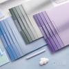 5Pcs Gradient Design A4 File Folder Dustproof Paper Organizer Rotating Side Opening Folder Receipt