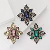 Vintage Temperament Alloy Rhinestone Baroque Brooch Elegant Fashion Women'S Clothing Corsage Jewelry Pin