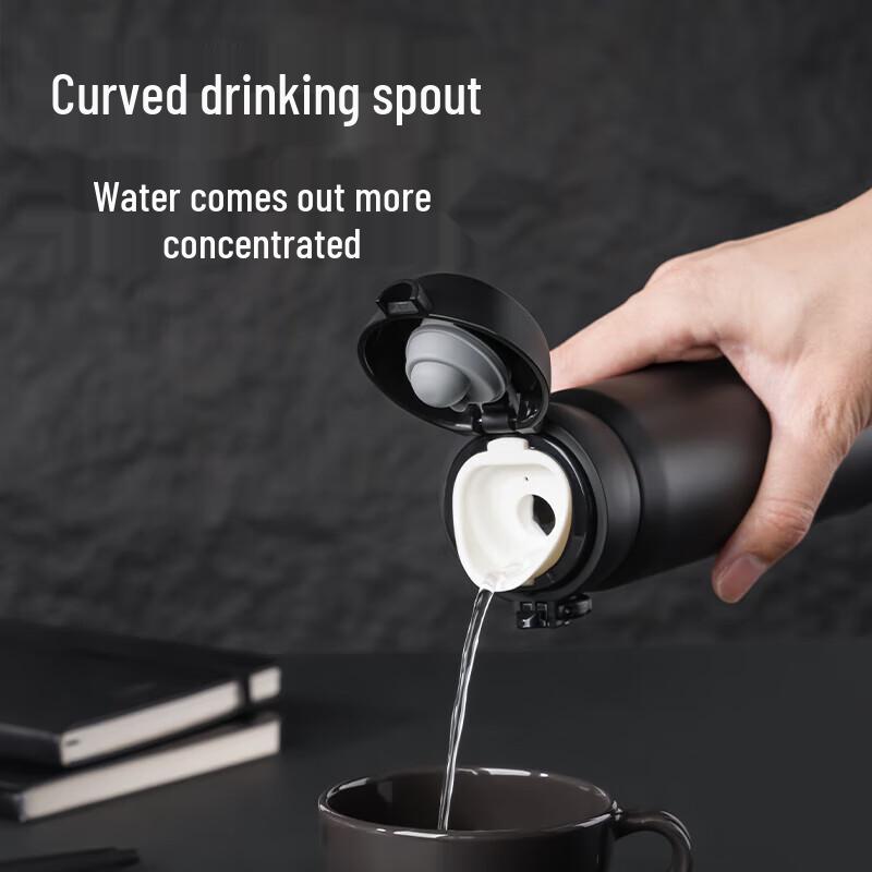 Deli LL619 500ml Stainless Steel Flip-Top Thermos (2-Pack)