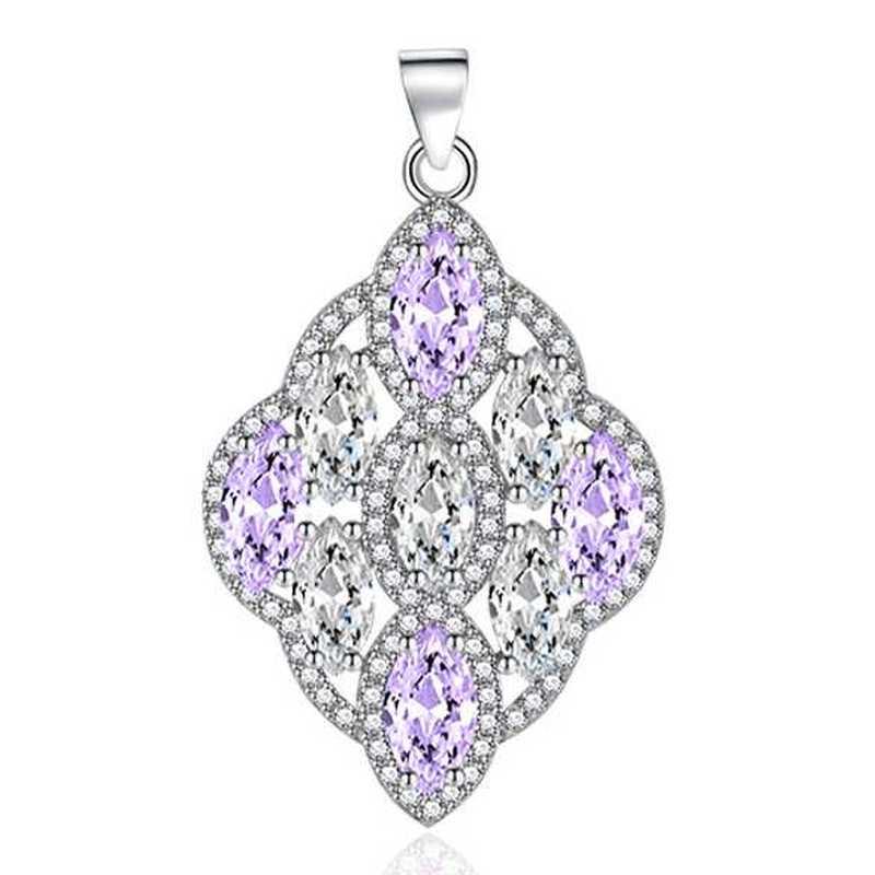 Sace Gems Классический роскошный циркон для женщин кулон ожерелье ювелирные изделия свадебное обещание вечерние подарок