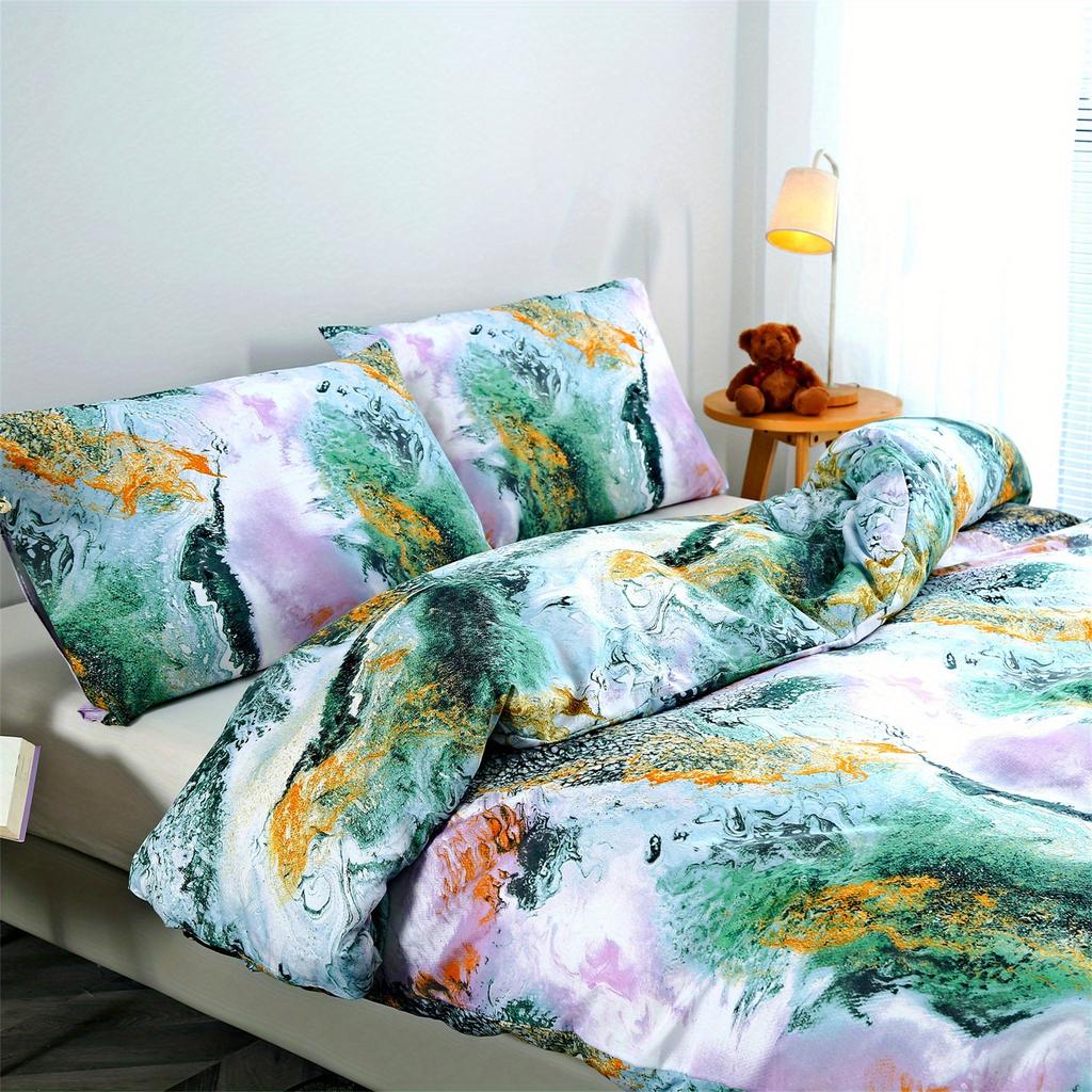 Мраморный Постельный Комплект 3D Печать Приятный к Коже Мягкий Комплект из 2-3 предметов (Нет ядра) для Спальни Набор Пододеяльников Подарок Домашний Декор Текстиль