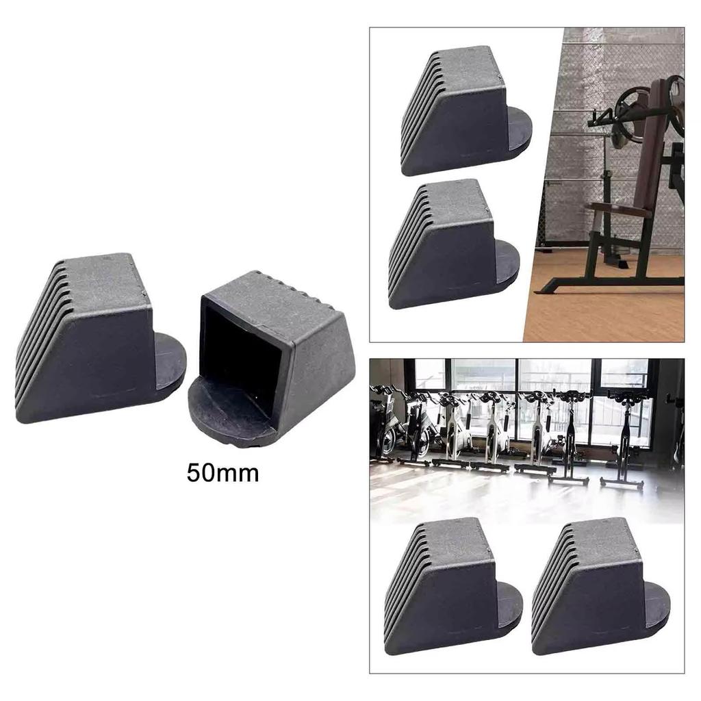 4Pcs Square Tubing Plastic Plugs Fitness Equipment End Caps Floor Protectors Replacement End Cover Easy To Install