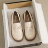 Weiwei Girl 800-1 Academy Style Small Leather Shoes Women's Pearl Retro Platform Loafers Women's British Style One Pedal