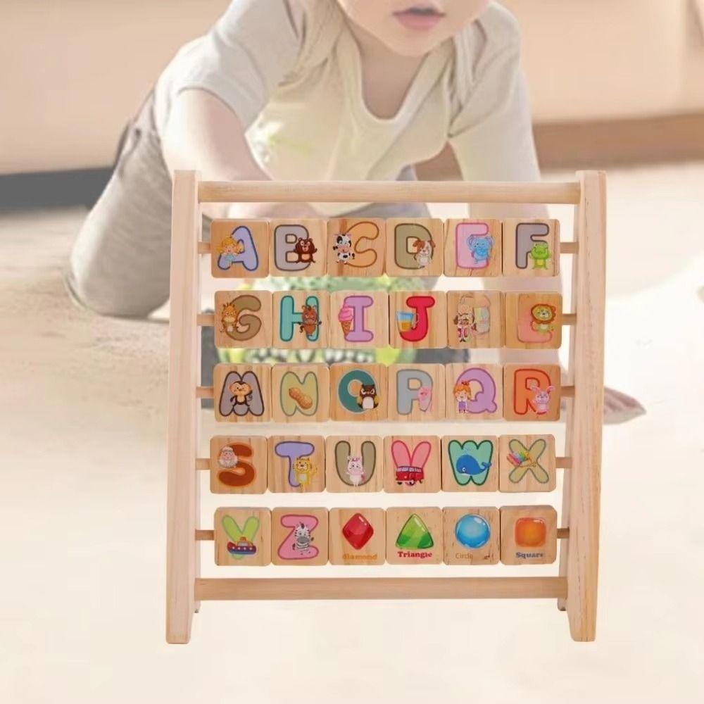 Arithmetic Wooden Letter Board English Alphabet Early Education Board Baby Gift