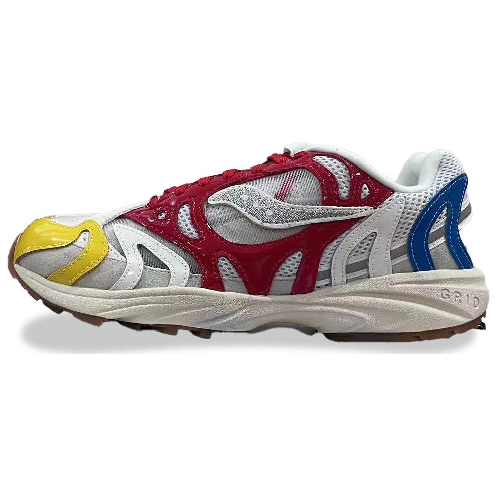 SAUCONY Grid Azura 2000 Comfortable Versatile Shock Absorbing Durable Low Top Running Shoes Unisex Sneaker Red Yellow Blue S70534-1