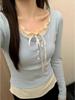 Autumn 2024 Women's Slim-Fit Two-Piece Long-Sleeve Chic Layered T-Shirt