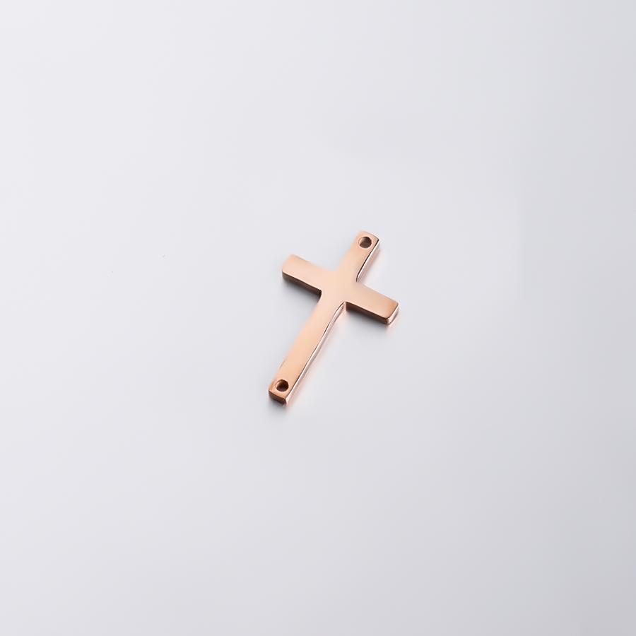 Semitree 5pcs/lot Stainless Steel Cross Bracelet Connectors Necklace Charms Pendant DIY Jewelry Making Handcrafted Accessories
