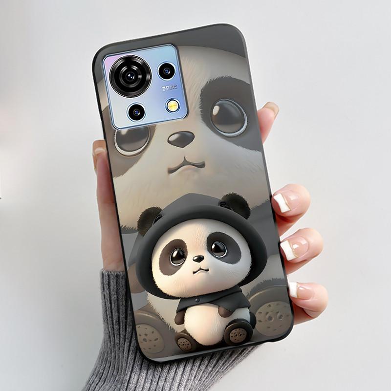 Для ZTE Blade V50 Vita Чехол Роскошный Милый Кролик с Сердечками Смешной Черный Мягкий Силиконовый Чехол для Телефона Для ZTE BladeV50 Vita V50Vita Обложка