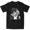 Винтажная футболка Junji Ito Comic 100% Хлопок Футболки Японский Ужас Лицо Хип-Хоп Футболка для Мужчины Y2K Повседневные Футболки с Коротким Рукавом