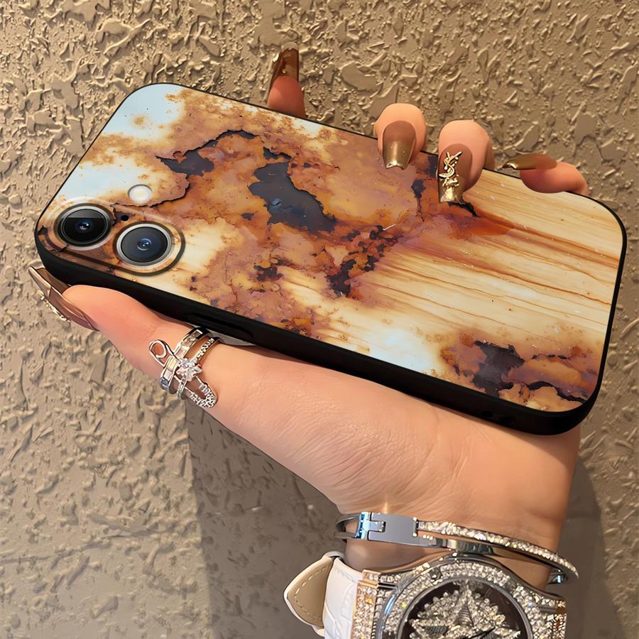 Funda Phone Cover Case for iPhone 13 Mini 12 7 8 14 17Air 15 Plus 11 X XS XR 17 16 Pro Max SE Retro Rust
