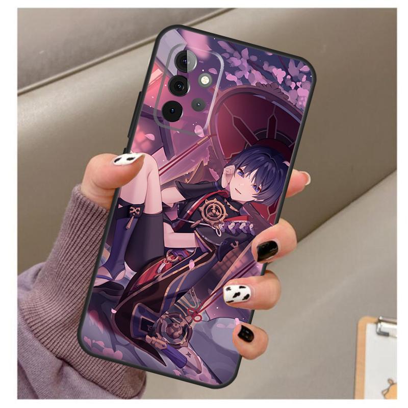 Чехол Scaramouche Genshin Impact для Samsung Galaxy A53 A33 A23 A13 A14 A24 A34 A54 A52 A32 A22 A12 A51 A71 A25 A15