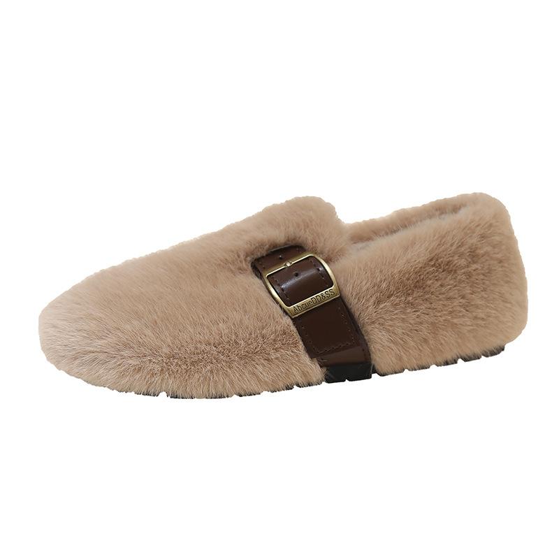 Туфли Мао Мао Женские Зимние Новые Туфли Дуду На Плоской Подошве Плюшевые Теплые Сказочный Ветер Хлопковые Туфли Женские